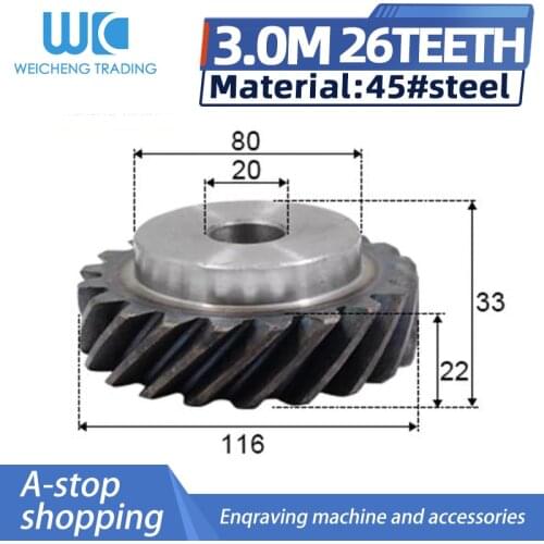 Helical gear 3M 26 teeth Inner hole 20mm 3mode gears