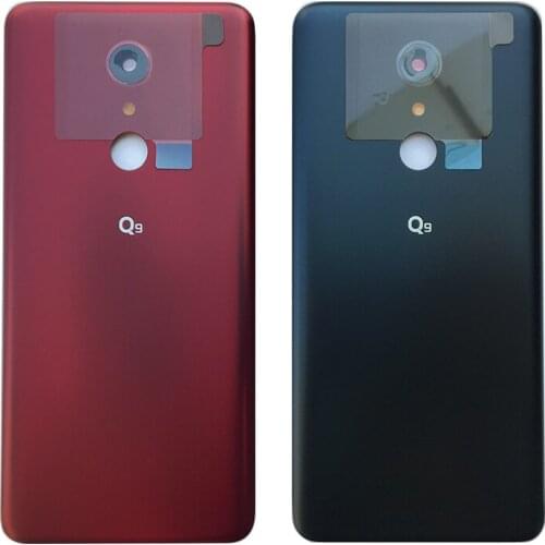 ZUCZUG New Original Glass Battery Cover For LG Q9 Rear Housing Back Case Housing With Camera Lens+Flash Light+Logo