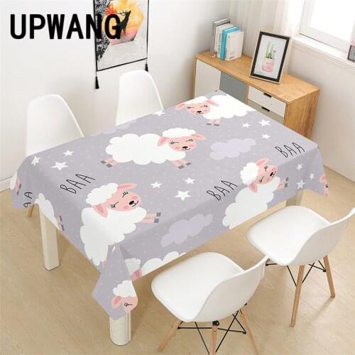 Sheep Animal Tablecloth 3D Printed Table Cover Rectangular Tablecloth Wedding Birthday Party Kitchen Home Decor