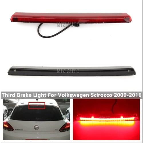 LED Third Brake Light For Volkswagen Scirocco 2009-2016 Rear Additional High Brake Light Car Accessories Red/Black