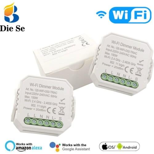 Tuya Smart Life WiFi Switch Dimmer Module 220V~240V Interruptor Dimmable Timer APP Remote Control Alexa Google Home Support