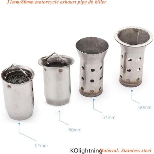 Universal Motocycle Exhaust Muffler Pipe System Modified Stainless Steel Silp on for 60mm DB Kiiler Silencer