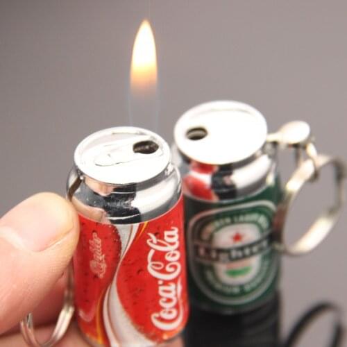 Love Mini- Cans Hanging Buckle Flame Lighter New Peculiar Pendant Lighter