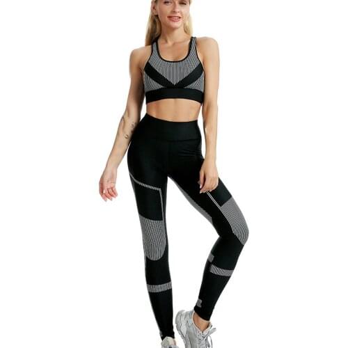 WomenS Home Clothes Fashion Yoga Pants Printed Sports High Waist High Waist Set Yoga Pants Cross Bra Set Sexy Yoga Pants Set