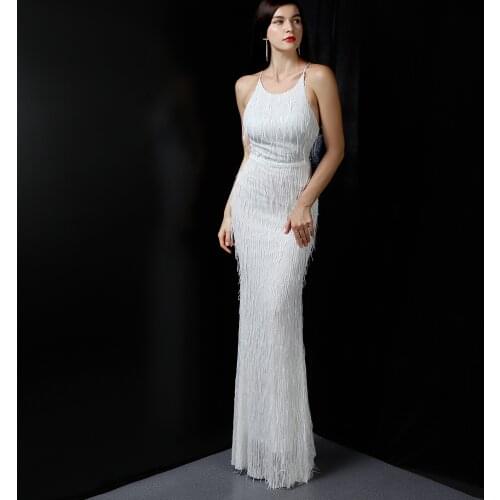 Missord Sexy Spaghetti Strap Evening Party Dress Women Summer Long Bodycon Dress Sequin Backless Floor-length Maxi Dress M0926