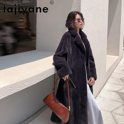 Winter Women Clothes Real Fur Coat High Quality Luxury Woman Genuine Mink Fur Coats Female Long Jackets Casacos TN385