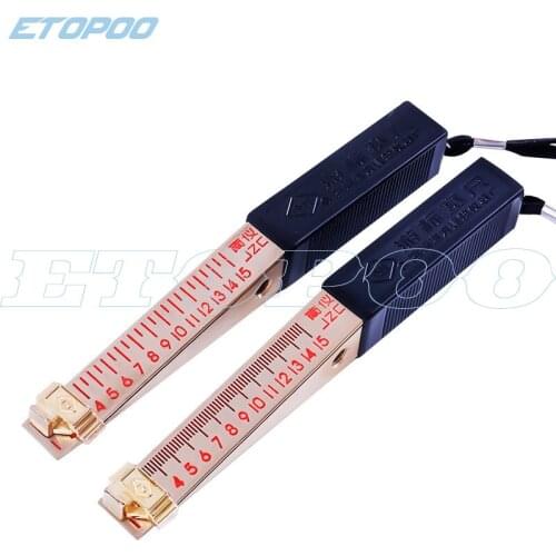 1PC 0.5mm/0.2mm Feet Gauge Wedge Feeler Cursor Feeler 0-15mm Plug Ruler Gauge Home Inspection Detection Tool