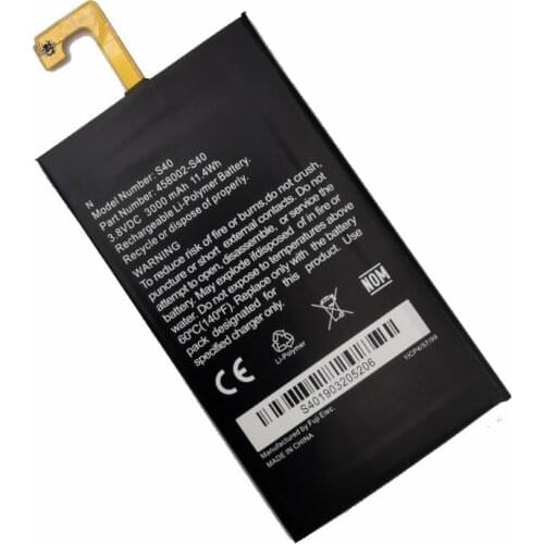 1x 3000Ah 458002-S40 For Caterpillar CAT S40 Mobile Phone Replacement Batteria Batterie For CATS40