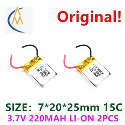 2PCS High magnification 702025 802025-3.7v-220mah10c 15C 20c toy plane lighter battery navigator aircraft model sound