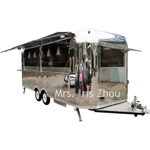 Airstream mobile food cart trucks snack food cart hot dog Hamburger ice cream traction cart By fast food trailer