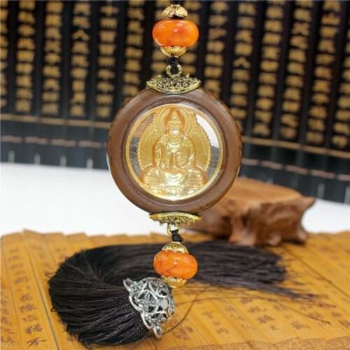 Car jewelry alloy mahogany car pendant Buddha Guanyin hanging car pendant wholesale car supplies
