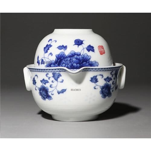 Free Shipping. Porcelain Tea Set Include 1 Pot 1 Cup, High Quality Elegant Gaiwan,beautiful And Easy Teapot Kettle.coffee Cup