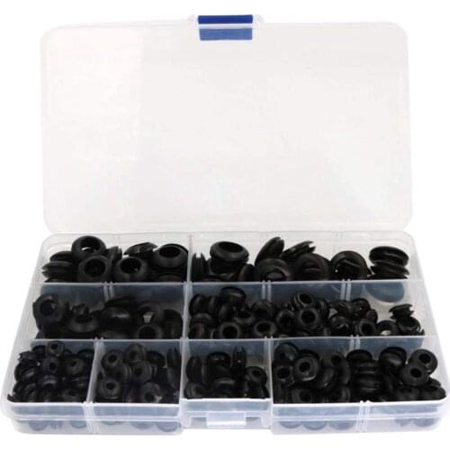 BMBY-260pcs Rubber Grommet Assortment Wiring Coil Wire Gasket M3 / M4 / M5 / M6 / M8 / M10 / M12