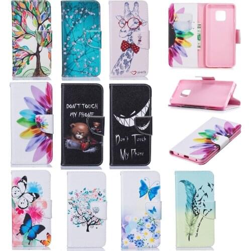 Wallet Case for coque Huawei Mate 20 Pro Case Cover for coque Huawei Mate 20 Lite Pro Y5 Prime Y6 Y9 2018 Cover + Card Holder