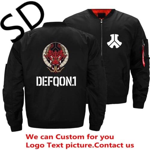Defqon.1 Bomber Jacket Mens Fashion Thick Warm Autumn Winter Military Motorcycle Jackets Men Flight Ma-1 Pilot Air coat S-5XL