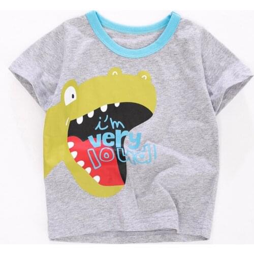 Bambino 2021 New Tees of Children 2-7 Years Pure Cotton T shirt for Kids Boys Dinosaur Tops Clothing Baby Clothes Child Costume