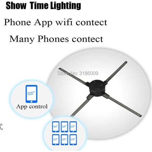 4 Leafs 3D Holographic Fans Display Remote Control By Phone App Via Wifi Hologram Player Fan clearly Dispaly Video Picture