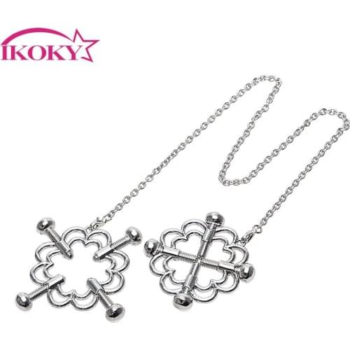 IKOKY Breast Clips Nipple Clamps Sex Toys for Couple Adult Games Erotic Toys Stainless Steel Nipple Stimulator Sex Products