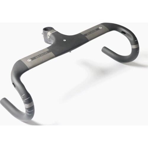 2017 ASIACOM Carbon Road Bike Handlebar Bicycle Integral Bent Bar Stem 90/100/110/120mm/Fork 28.6mm Racing Handle 400/420/440mm