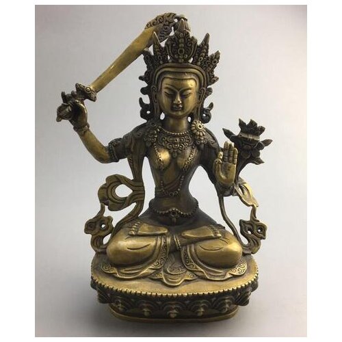 Chine vieux Feng Shui décoration tibétain argent bouddha statue en tôle tibétain bouddha