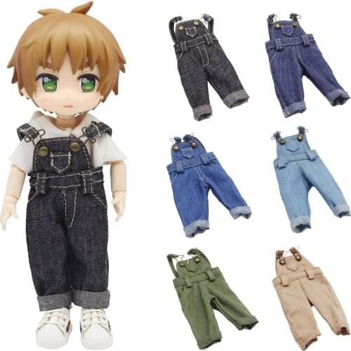 1pcs Doll Cowboy Long pants For obitsu11,ob11,DOD,YMY,1/12 bjd doll overall trouser accessories Clothing