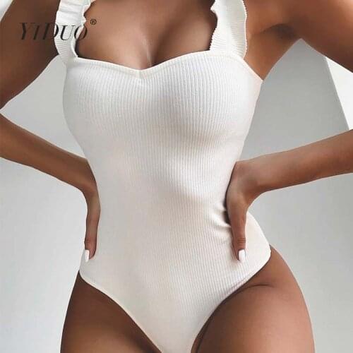 YiDuo 2020 New Sexy One Piece Swimsuit Women Ruffle Swimwear Push Up Monokini Bathing Suits Summer Beach Wear Swimming Suit