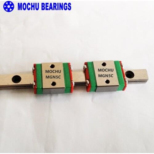 MOCHU MGN5CA2R300Z0C Linear Guideways Rail MGN5R 300mm with 2pcs MGN5C Carriage Block CNC DIY 3D printer Miniature