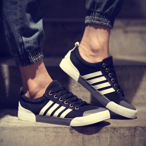 Mens Canvas Sneakers Student Street Skate Shoes Sports Style flat Shoes Simple Jogging Trainers Zapatillas Hombre Deportiva