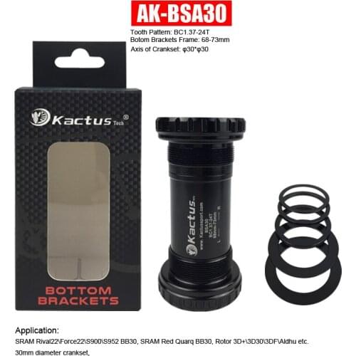 30mm BSA30 Bottom Brackets 68-73mm for SRAM Rival22\Force22\S900\S952 BB30,Red Quarq BB30, Rotor 3D+\3D30\3DF\Aldhu Crankset