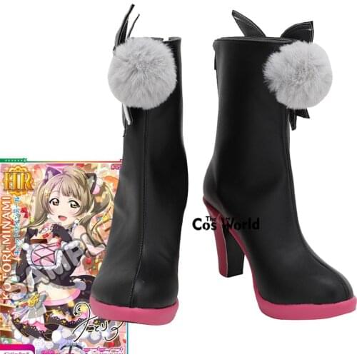 Love Live School Idol Project Cat Twin Tail Arcade Game Minami Kotori Anime Customize Cosplay High Heels Shoes Boots