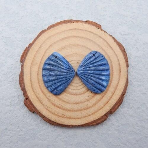 Wholesale gemstone,Birthday gift,Natural Blue Coral cabochons,Fashion cabochons Jewelry,26x20x5mm5.4g