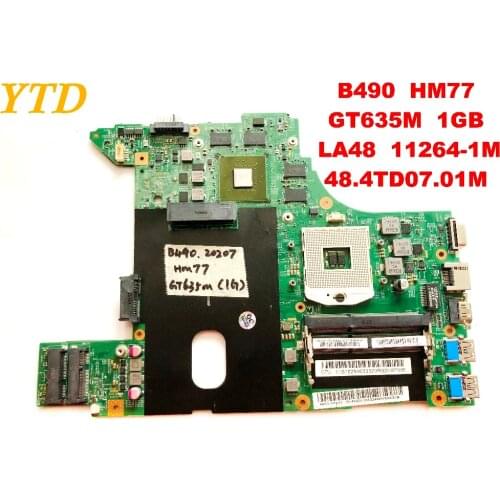 Original for lenovo B490 laptop motherboard B490 HM77 GT635M 1GB LA48 11264-1M 48.4TD07.01M tested good free shipping