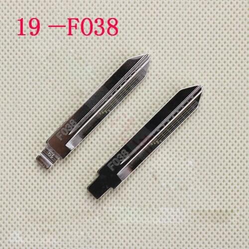 NO.19 Car flip remote key Blade for Ford Edge Kuga Engraved Line Key Blade Uncut Blank Scale Shearing Teeth Key Blade