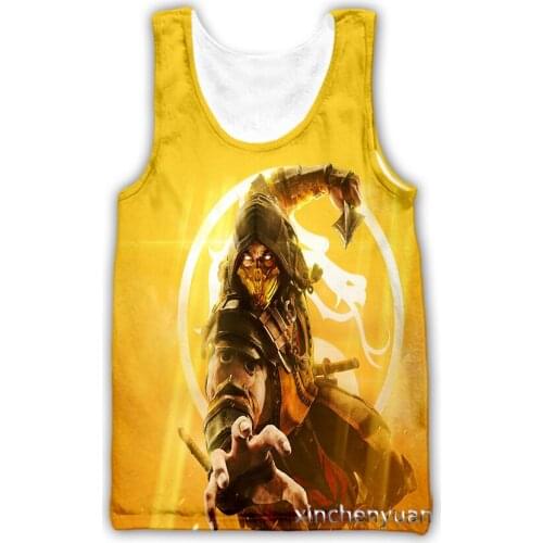 Xinchenyuan Mortal Kombat 3D Printed Casual Tank Tops Summer Undershirt Shirts Streetwear for Men/Women Fashion Vest A02