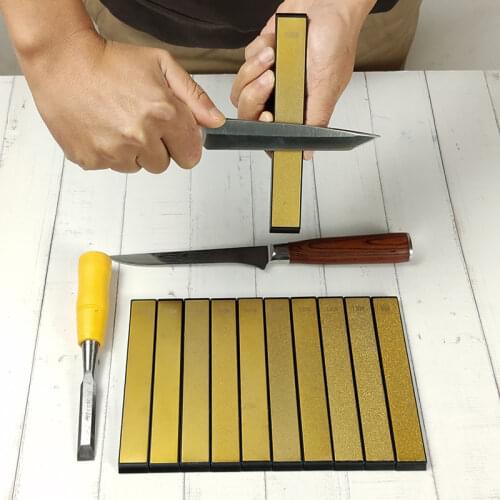 Sharpening professional Golden diamond sharpening stone fixed angle sharpener kitchen knife blade sharp portable stone bars