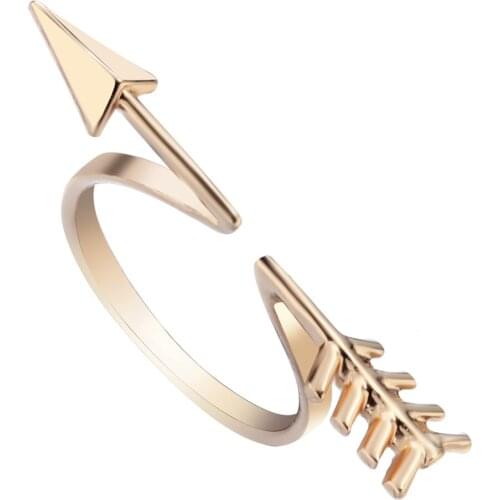 Simple Opening Adjustable Single Arrow Retro Rings Joint Ring Tail Ring for Men and Women Fashion Creative Jewelry Birthday Gift