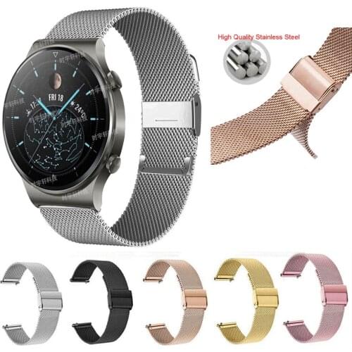 22mm Milanese Business Replacement Strap Watch band For Huawei Watch GT 2 Pro/GT 2 46mm/Watch 3/Honor Magic Bracelet Correa