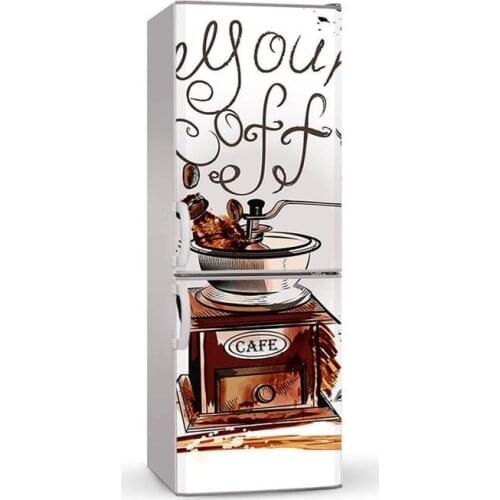 3D Creative You Coffee Drawing SelfAdhesive Dishwasher Refrigerator Freeze Sticker Kids Art Fridge Door Cover Wallpaper