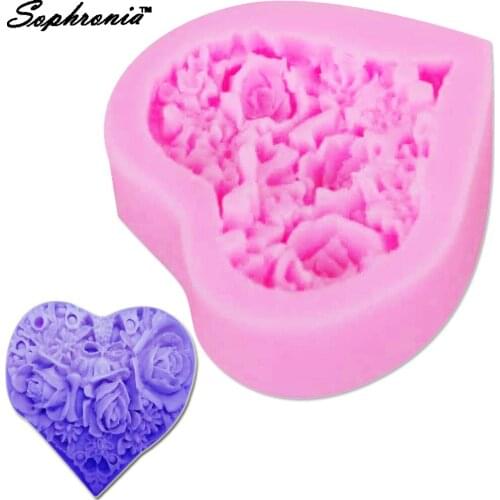 Sophronia Rose 1pcs UV Resin Silicone Mold Flowers Expoxy Charms Pendant For DIY Jewelry Making f1055