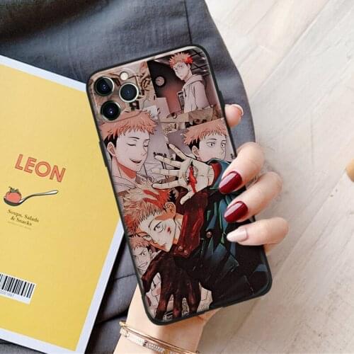 Jujutsu kaisen Itadori yuji art silicone for iPhone Se 6 6s 7 8 Plus X XR XS 11 12 Mini Pro Max glass TPU phone case cover shell
