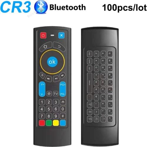 100pcs/lot CR3 Replacement Bluetooth Remote Control IR Learning MX3 Wireless Keyboard for Fire TV Stick Android TV Box