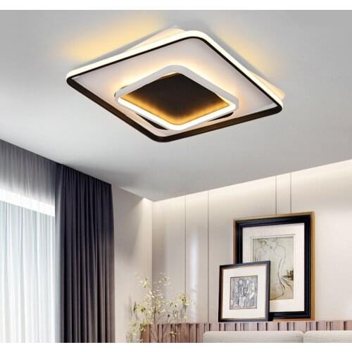 BLACK modern Led Chandelier lighting for bedroom living room dining room acrylic lustre luminaria lampadario Ceiling Chandelier