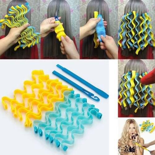 Magic Hair Curler Portable 12PCS Hairstyle Roller Sticks Durable Beauty Makeup Curling Hair Styling Tools