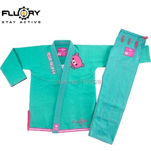 FLUORY Brazilian Jiu Jitsu Gis Bear embroidery for women