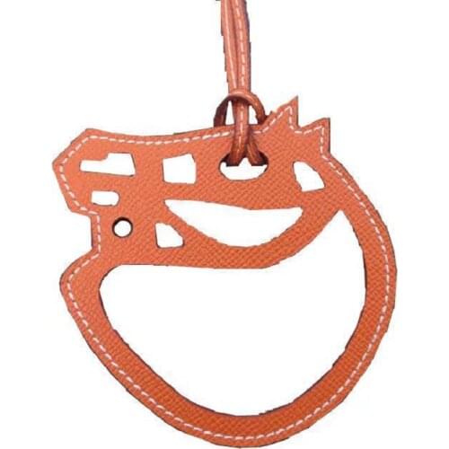 2021 New Fashion Brand Genuine Leather Hollow Horse Head Bag Key Chain Ring Women Charm Handbag Pendants Keychain Accessories