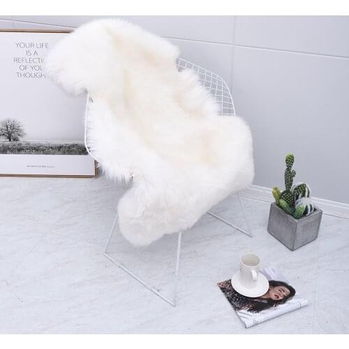 1 Pelt 100% Australian Natural Fur Shaggy Sheepskin Area Carpet Rug for Car Seat Cover, Home Decoration Sofa 80*100CM(32*40Inch)