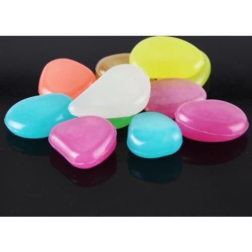 New 10Pcs Eco-Friendly Luminous Glowing Artificial Stone Aquarium Fish Tank Bonsai Garden Decor