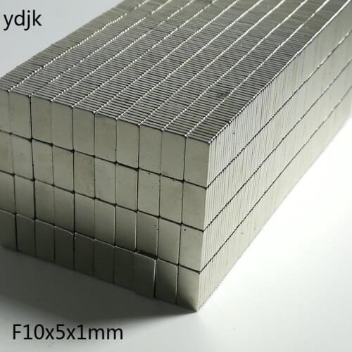 100pcs/lot N35 Neodymium magnet 10*5*1 Strong mm Rare earth permanent magnet 10x5x1 NdFeB magnet 10 x 5 x 1