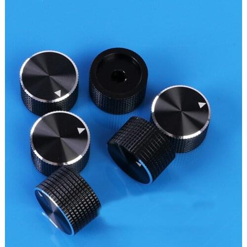 25X15.5mm Aluminum alloy switch knob Pedicel shaft rotary cap DIY power amplifier volume potentiometer turncap knob 10pcs