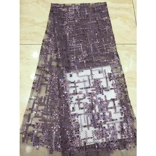 5yards/bag 7 - color embroidered sequins Mosaic pattern line fashion fabrics used in holiday dress evening fashion XC77